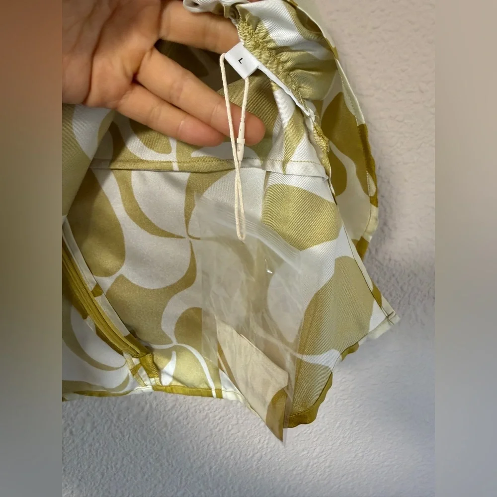 Soeur Eclat Silk Blouse Graphic Cowl Neck Sleeveless French Chic Top M - Picture 5 of 6